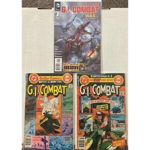 G.I. Combat 1st Series #207, 218, 2nd Series #1(1977-2012 DC) Lot of 3